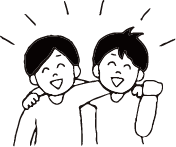 仲良しな男の子たち