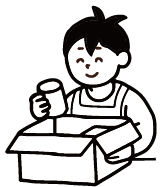 請負作業しているイラスト