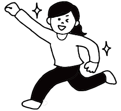 走っている女性