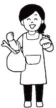買い物する女性イラスト