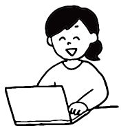 パソコンする女性